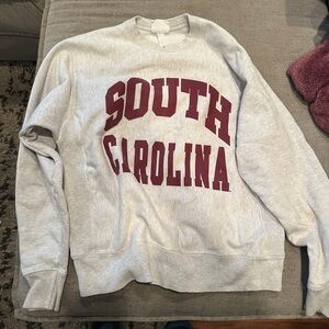 South Carolina Champion Cream Reverse Weave Sweatshirt